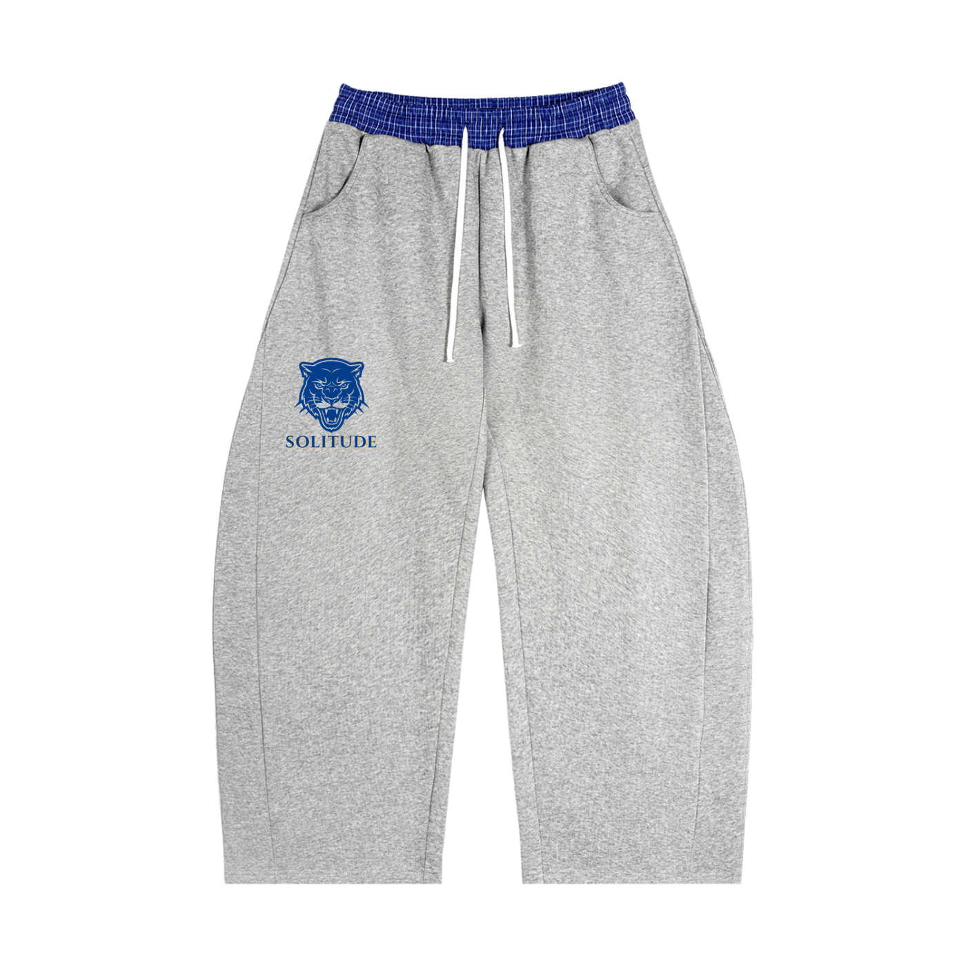 Plaid Waistband Barrel Sweatpants